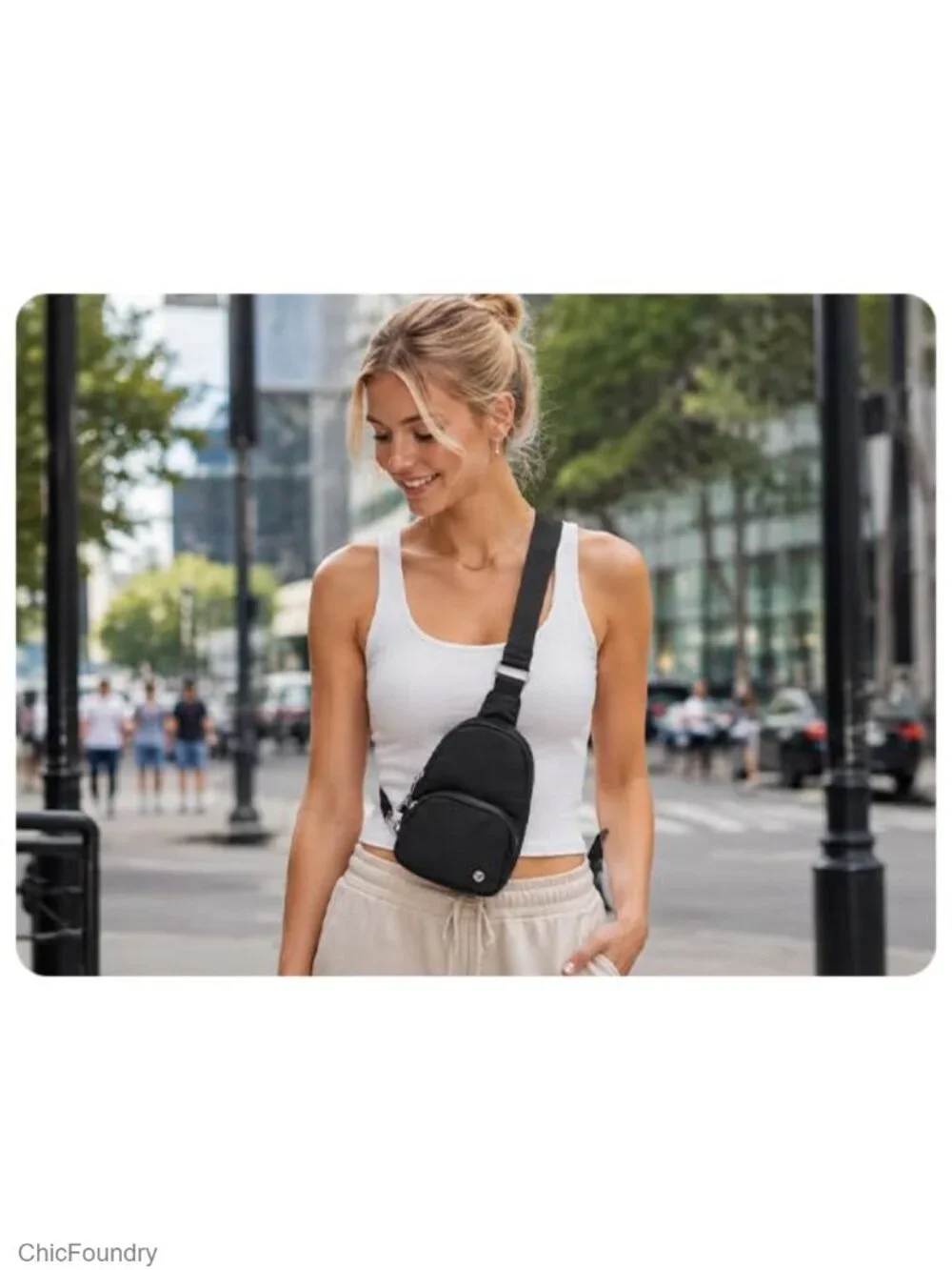 Small Anti Theft Crossbody Bag Lightweight Nylon Sling Travel Purse